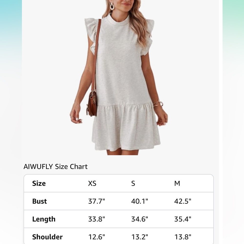 Amazon Gray Ruffled Mini Sundress - Picture 4 of 4